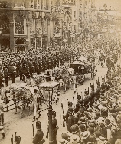 Stereoskopischer Druck des Diamantjubiläums von Königin Victoria, 28. Juni 1897 von English Photographer